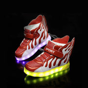 Basket Lumineuse Flammes Rouges | basket lumineuse enfant | basket-lumineuse.com