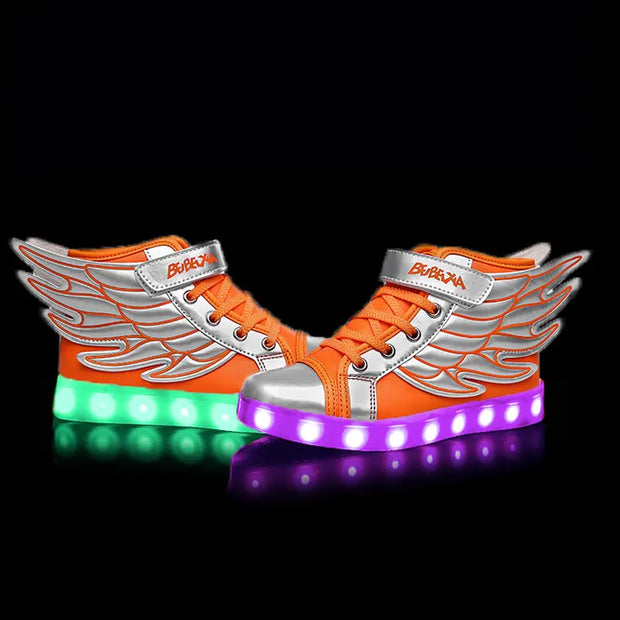 Basket Lumineuse Orange et Argent | basket-lumineuse.com | basket-lumineuse | basket lumineuse fille