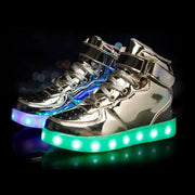 basket-lumineuse.com | Basket enfant lumineuse Argent | basket-lumineuse | zapatos luminosos | luminous shoes