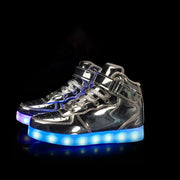 baskets lumineuses garçon | Basket enfant lumineuse Argent | basket-lumineuse | zapatos luminosos | luminous shoes