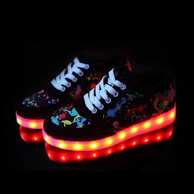 basket- lumineuse.com | Basket led garcon graffitis | basket-lumineuse