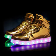 basketlumineuse.com | Basket lumineuse Or enfant | basket-lumineuse | zapatos luminosos | luminous shoes