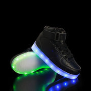 basket lumineuse homme | Baskets leds Noire mat | basket-lumineuse