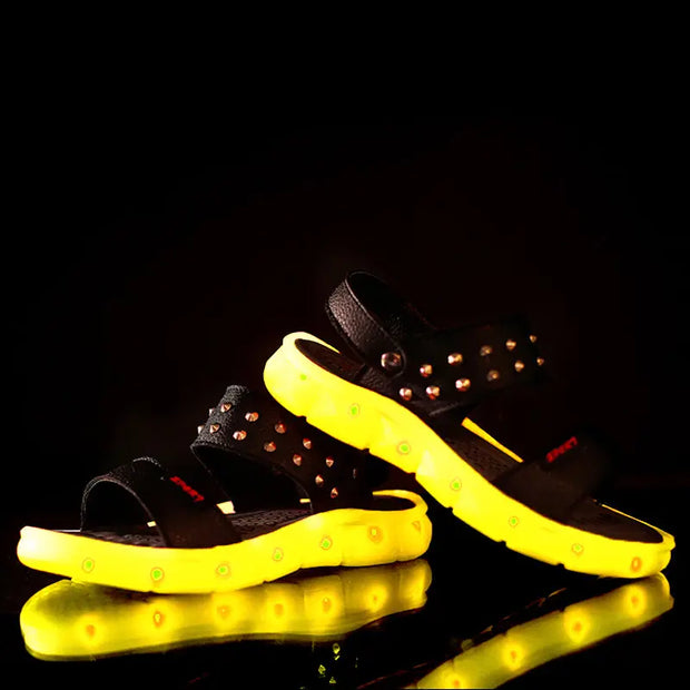 Sandale Lumineuse noire | basket-lumineuse.com