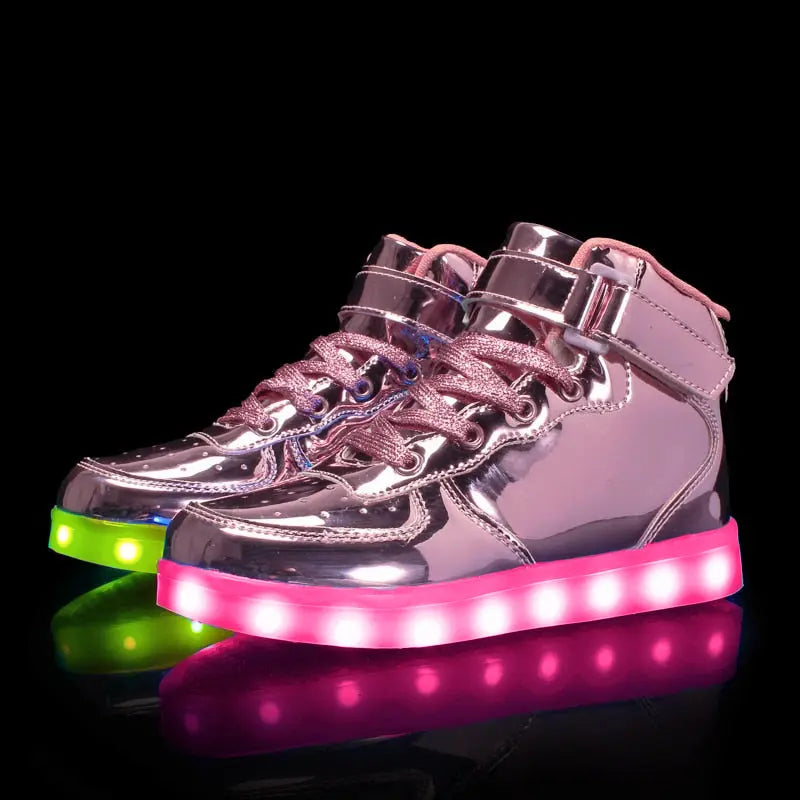 Sneakers Lumineuses Femme rose basket lumineuse