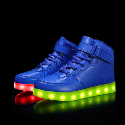basket-lumineuse.com | Sneakers lumineuses garçon bleues | basket-lumineuse